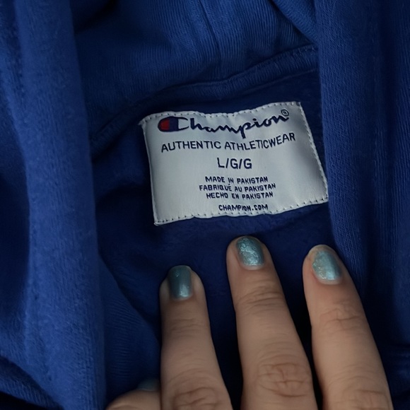 Champion Blue Sweatshirt Size L - Picture 2 of 2